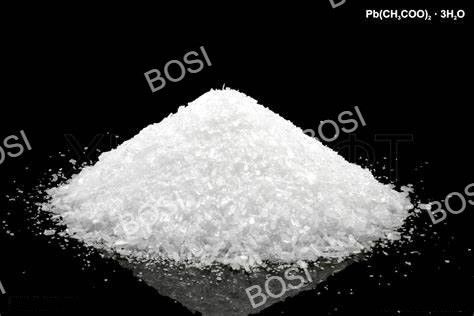 Plomo inodoro II acetato trihidrato estable en condiciones normales 280-282.C Punto de fusión
